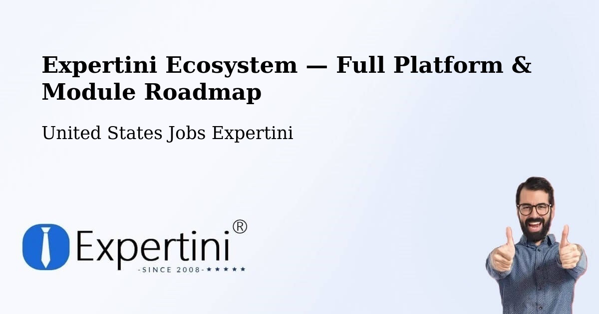 Expertini Ecosystem — Full Platform & Module Roadmap – New Lisbon